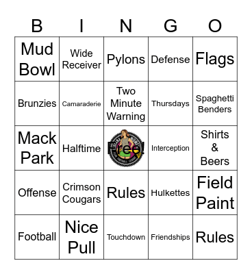 IWFF Football Bingo Card
