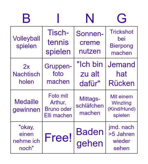 Rentner-Bingo von _________ Bingo Card