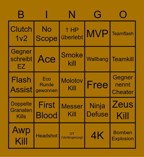 CS Bingo Card