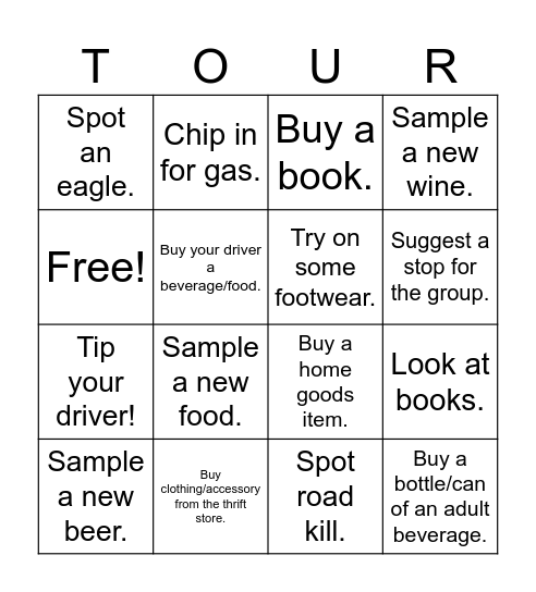 Thrifting Trip and MORE! Bingo Card