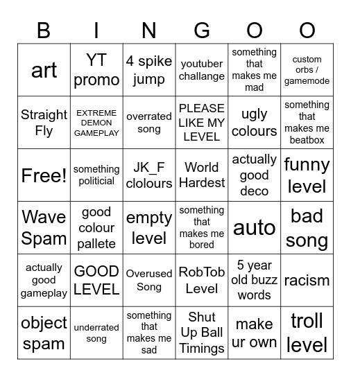 recent tab bingo Card