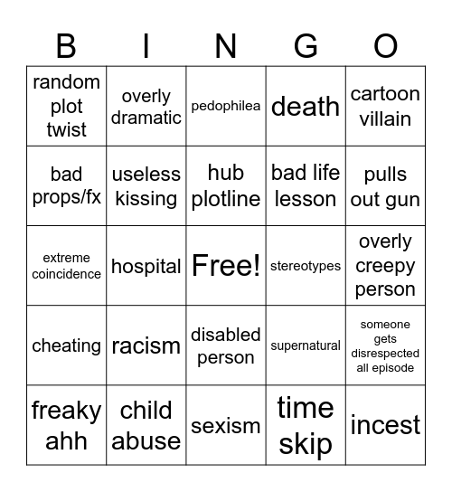 tomorows teaching bingo Card