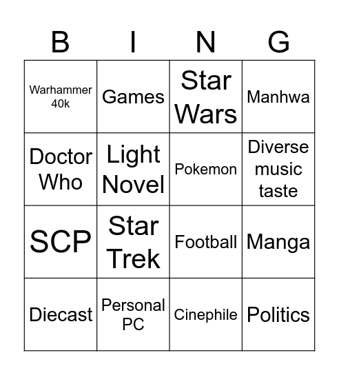 Bingo Card