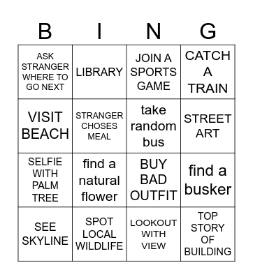BINGO STREAM Bingo Card