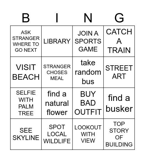 BINGO STREAM Bingo Card