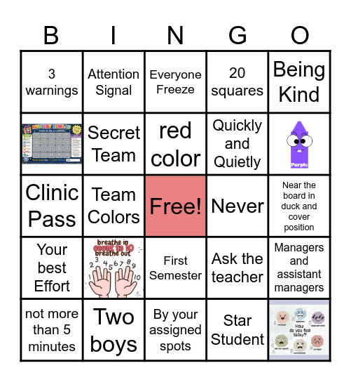 Things to Know in Specials Bingo Card