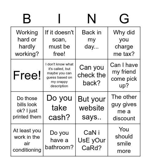 Bullshit Bingo Card