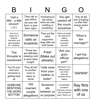 Your Terrifying 16th Birthday Party Bingo Card