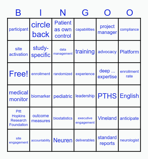 Pay Attention Bingo Card