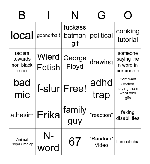 Instagram Reels Bingo Card