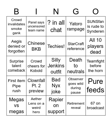 TI 2026 Bingo Card Bingo Card