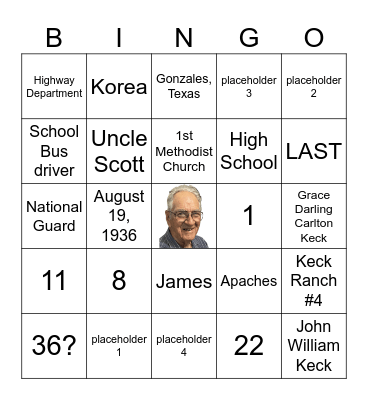 UNCLE SCOTT'S BIG 9-0 BINGO Card