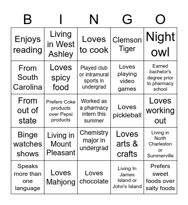 Class of 2030 BINGO! Bingo Card