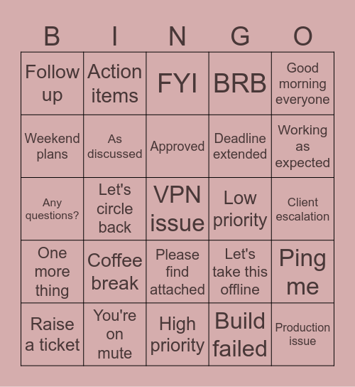 BINGO Card
