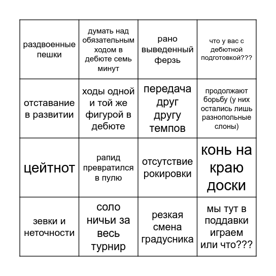 Saint Louis Rapid & Blitz 2026 БИНГО Bingo Card