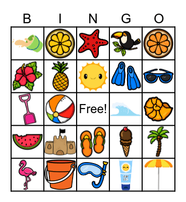 Summer Bingo Card