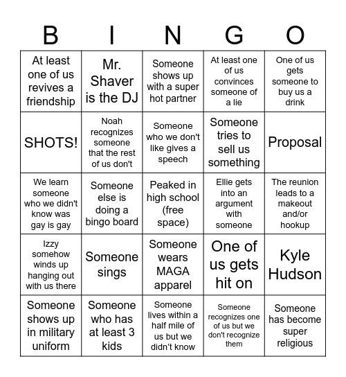 Bspa-go Bingo Card