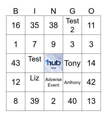 OneHUB Pharmacy BINGO FUN Bingo Card