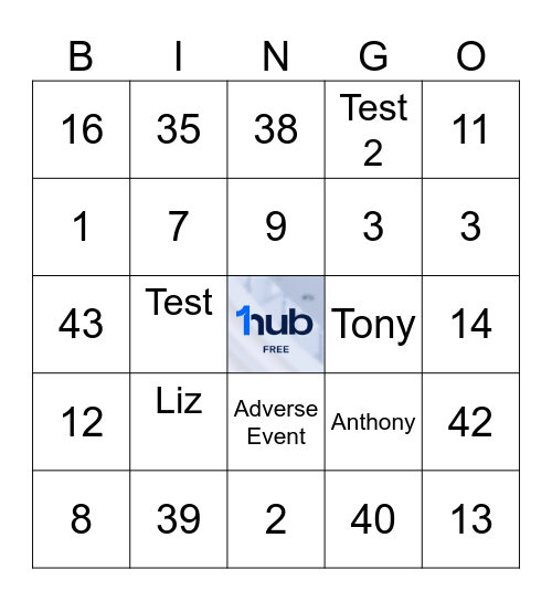 OneHUB Pharmacy BINGO FUN Bingo Card