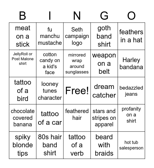 WM Fair 2026 Bingo Card