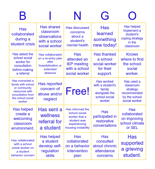 Collaboration Bingo Card