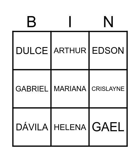 Bingo Card