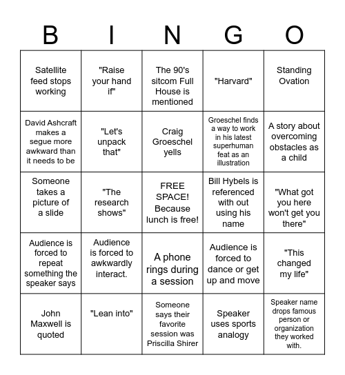 GLS Bingo Card