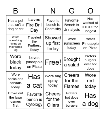 IDEXX Alberta BBQ 2026 Get to Know You BINGO Card