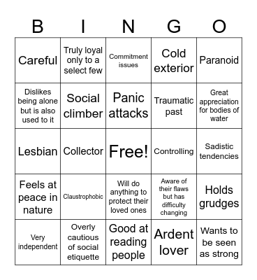Palasha kinnie Bingo Card
