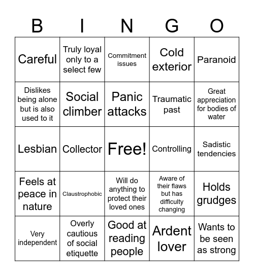 Palasha kinnie Bingo Card