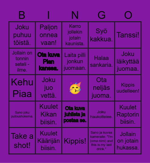 Synttäribingo Card