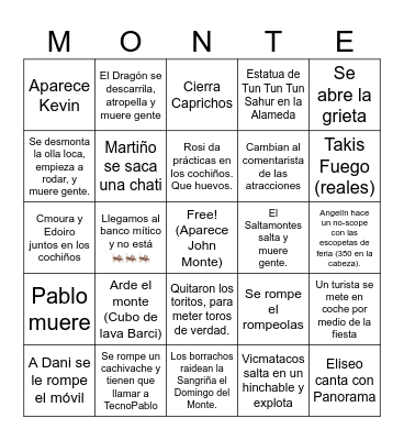 Bingo FestaDoMonte Bingo Card