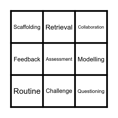 Education Buzzword Bingo Card
