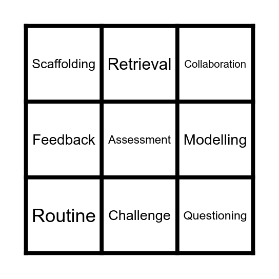 Education Buzzword Bingo Card