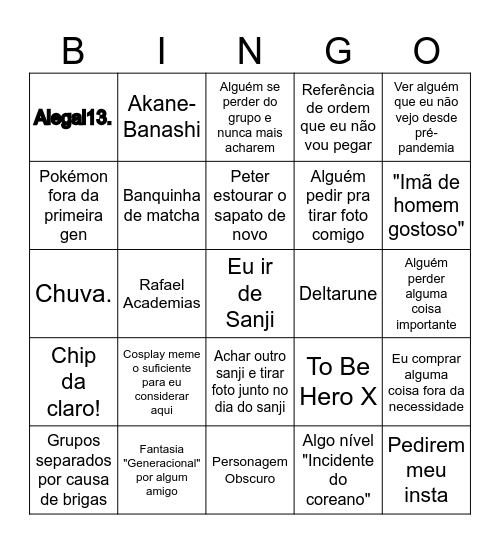 Bonodori 2026 Bingo Card