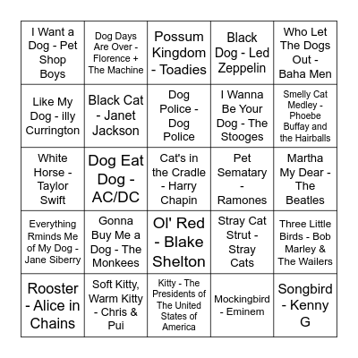 Can I Pet That Dawg?! Bingo Card