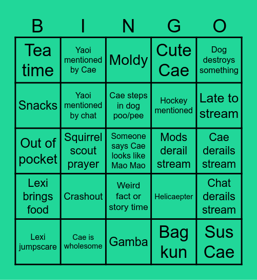 🐿️ Risu Bingo 🐿️ Bingo Card