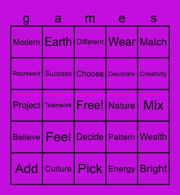 Color Bingo Card