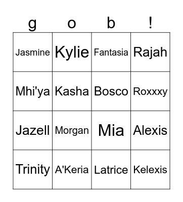 Kennedy's Birthday Pullouts Bingo Card