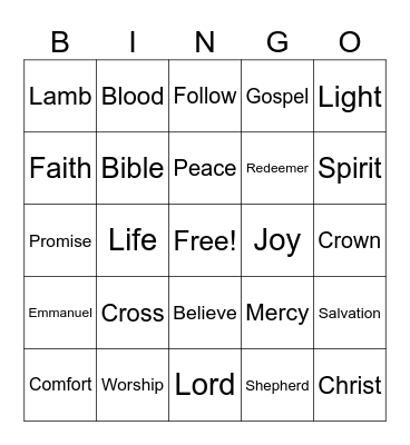 Bible Bingo IBC Teen Camp Bingo Card