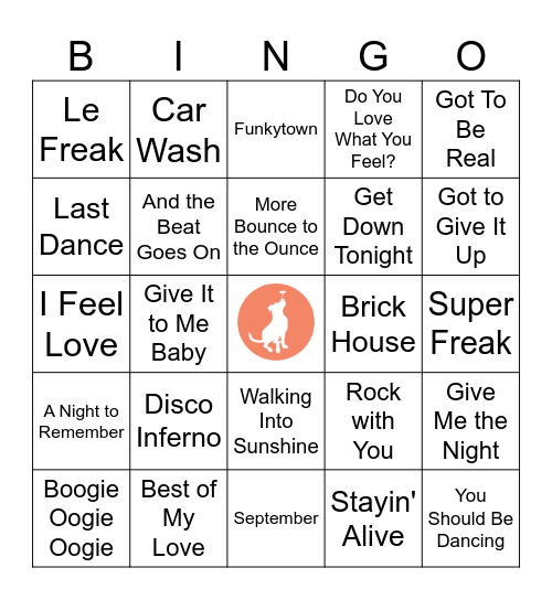 Roller Boogie Bingo Card