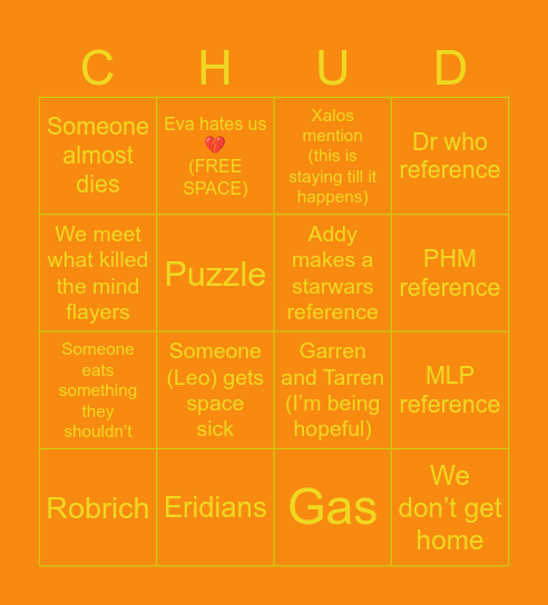 RUSTYN CHURD Bingo Card