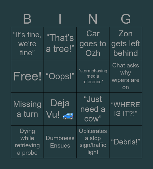 OUTBRK BINGO Card
