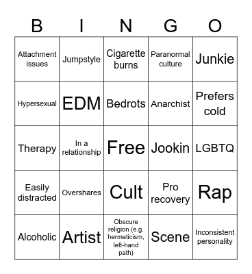 ZluvK Bingo Card