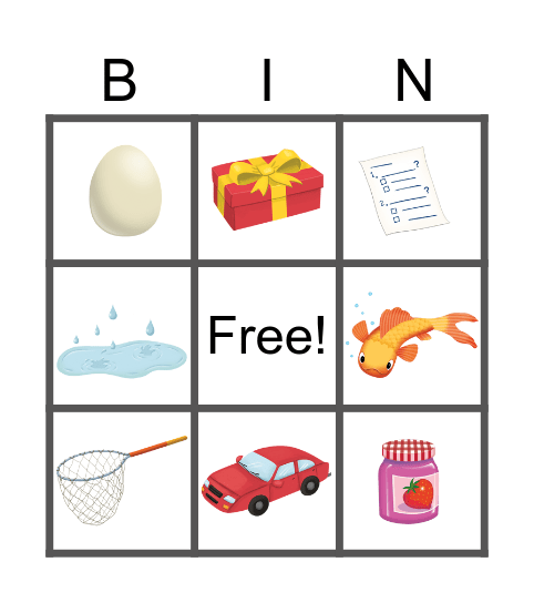 Oxford Phonics World 1 Bingo Card