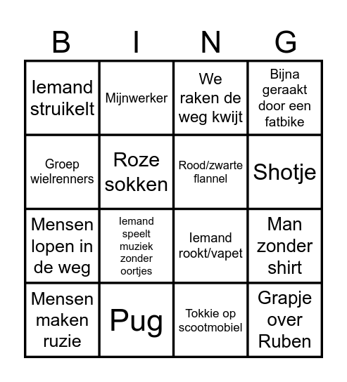 Wandel bingo Card