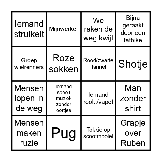 Wandel bingo Card