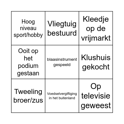SZWeet meer Bingo Card