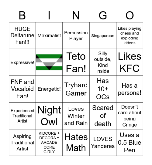 PERSONALITY BINGO Card