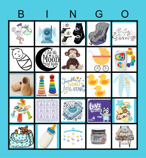 Baby Shower Bingo Card